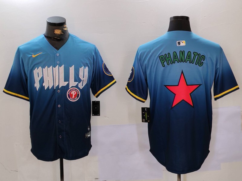Men Philadelphia Phillies Blank Blue Game 2024 Nike MLB Jersey style 9121